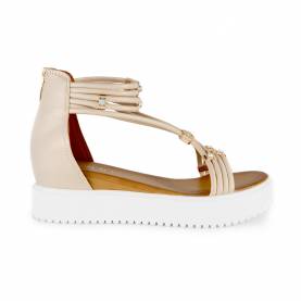 Sandali bassi casual bianchi da donna con banda elastica SOLO SOPRANI
