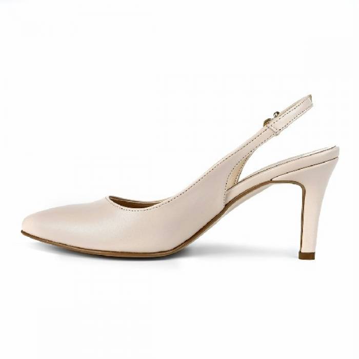 scarpe beige con tacco