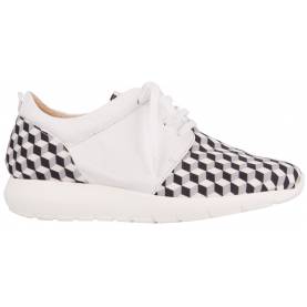 Sneaker pelle tessuto